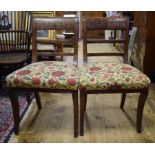 A set of four Regency inlaid mahogany dining chairs (4)