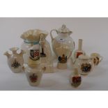 Assorted Goss and other crested china,