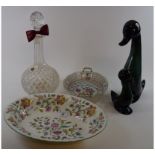 A Minton Haddon Hall pattern serving dish, assorted counters,