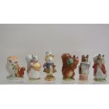 Six Beswick Beatrix Potter figures, including Timmy Tiptoes, 1st version, and Amiable Guinea Pig,