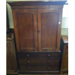 A Victorian mahogany linen press,