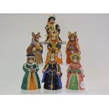 A set of seven Royal Doulton Bunnykins figures, Henry VIII and his six wives,