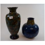 A Royal Doulton stoneware vase, 7409, 20 cm high, and a similar Autumn Leaves vase, 30.