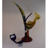 A Murano style glass pheasant, 45.5 cm h