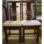 A set of eight Chinese dining chairs, wi