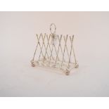 A novelty plated golf club toast rack, 1