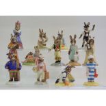 Seven Royal Doulton Bunnykins Figures of