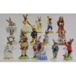 Fifteen Royal Doulton Bunnykins figures,