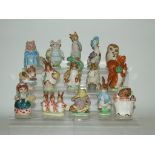 Seventeen Beswick Beatrix Potter figures