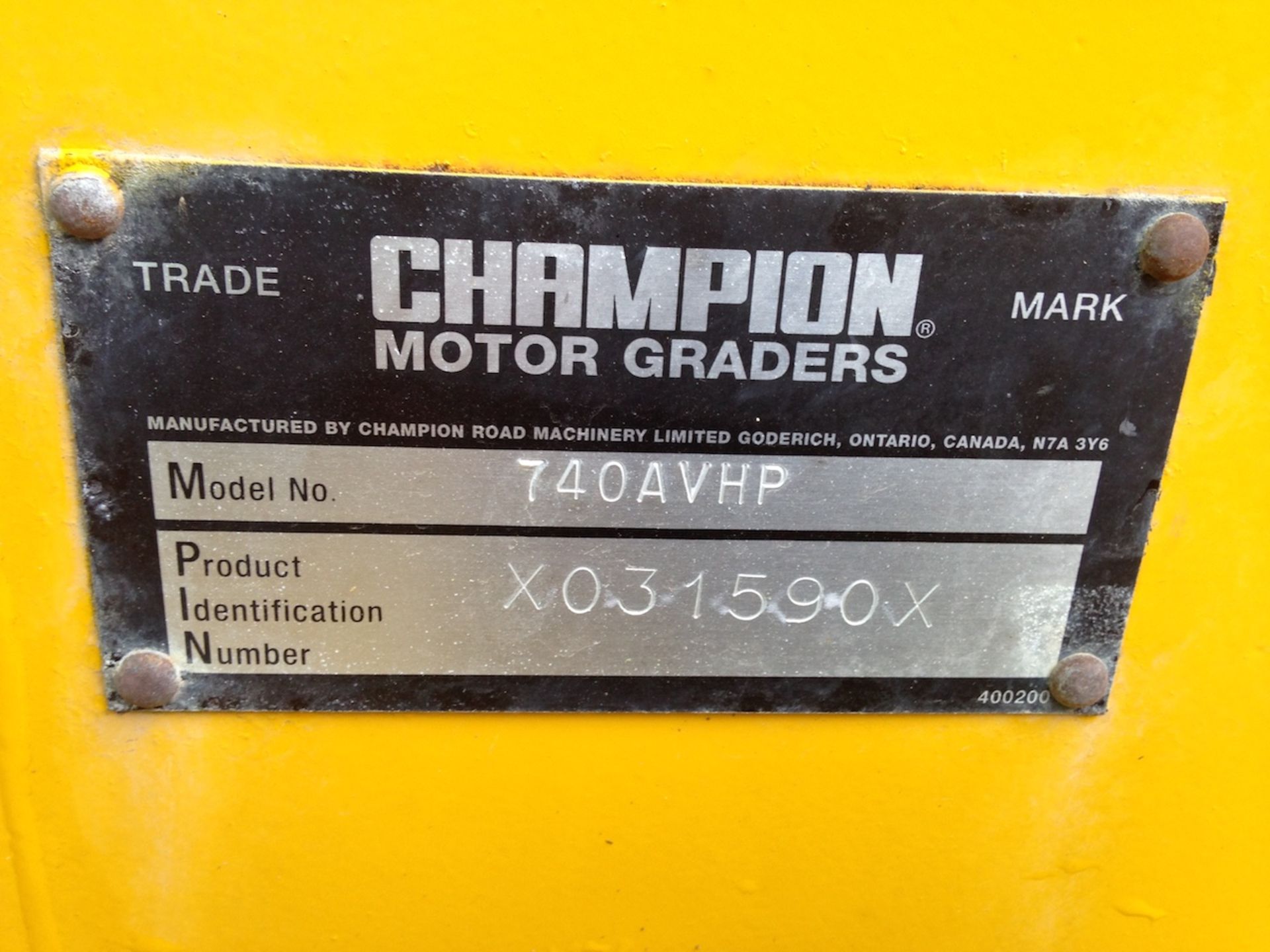 2001 Champion 740A VI, VHP Motor Grader - Image 18 of 18