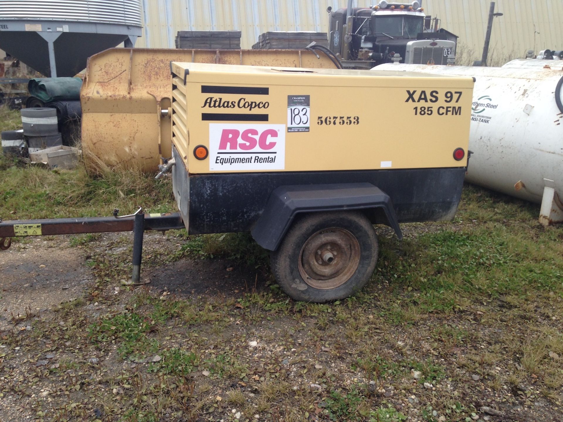 Atlas Copco 185 CFM air compressor