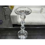 3 X GLASS CANDLE HOLDERS
