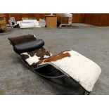 LE CORBUSIER STYLE LC4 CHAISE LONGUE BELIEVED TO BE IN PONY LEATHER