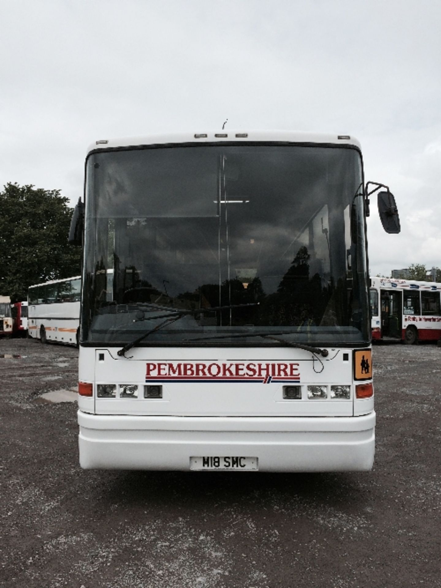 Dennis Javelin / UVG S320 Cutlass 70 seater capacity coach, 3 point seat belts, Registration No. M18