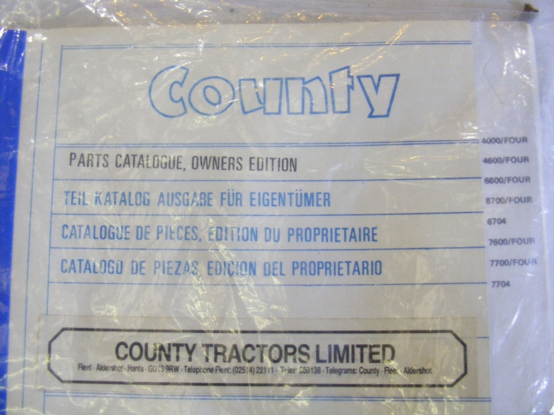 County tractor parts manual