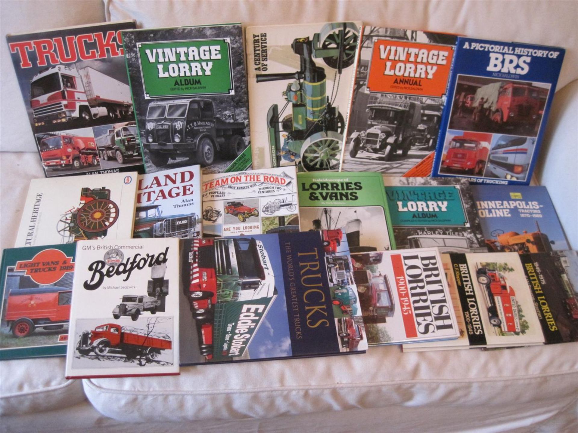 Seventeen volumes on classic & vintage lorries, steam etc.