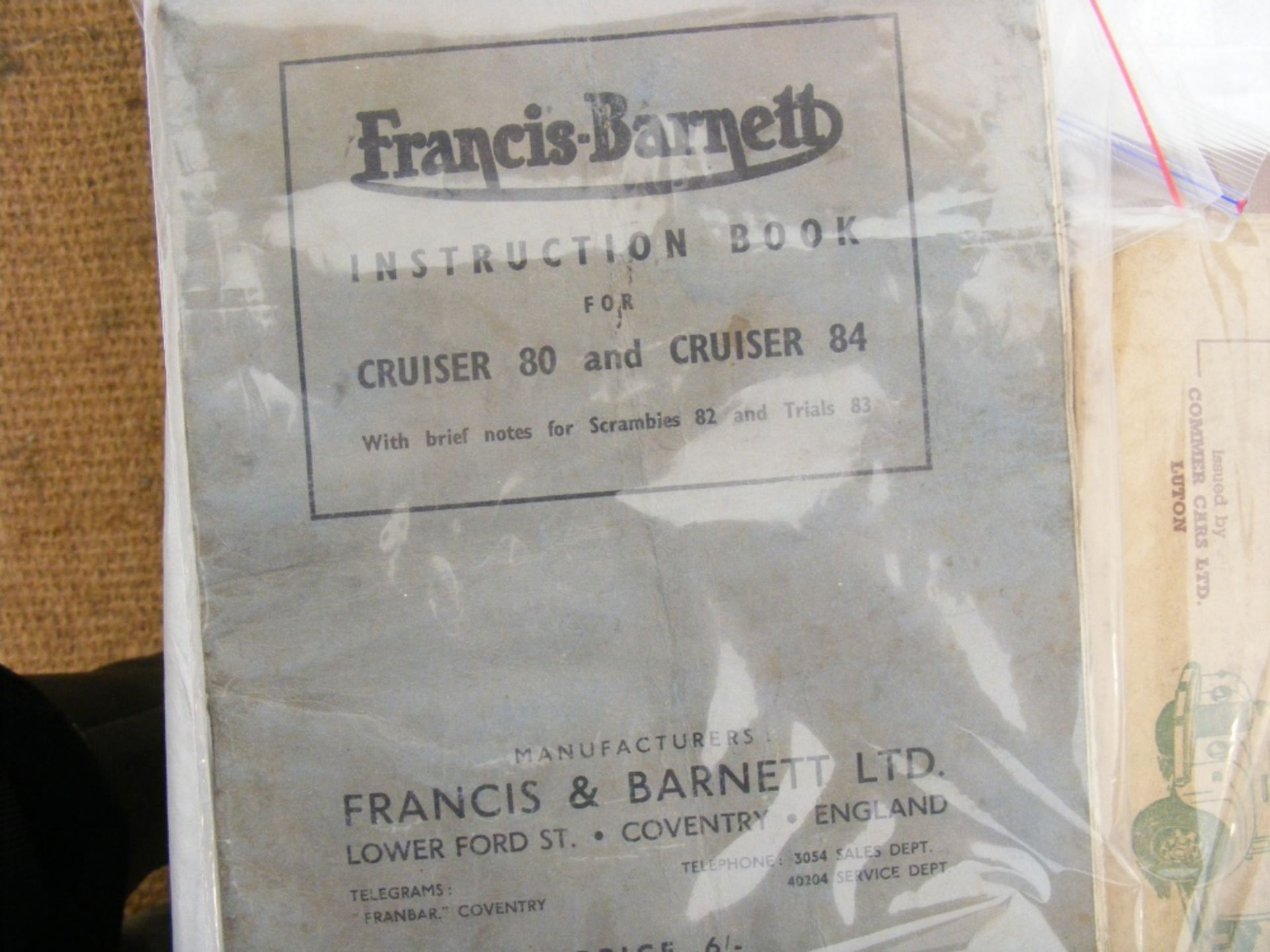 Francis Barnet Cruiser 80 & 84 instruction book (36pp)