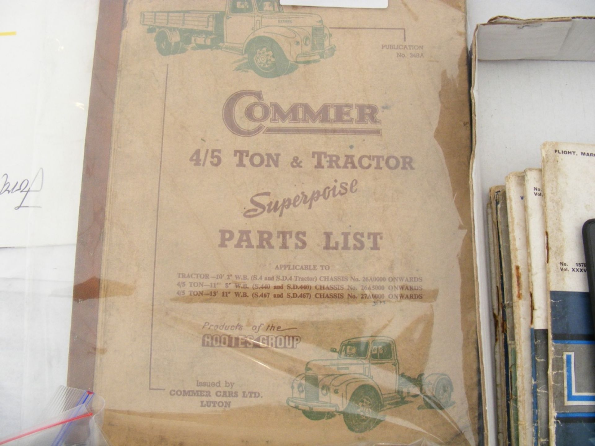 1952 Commer 4/5ton & tractor Superpoise parts list (183 pp)