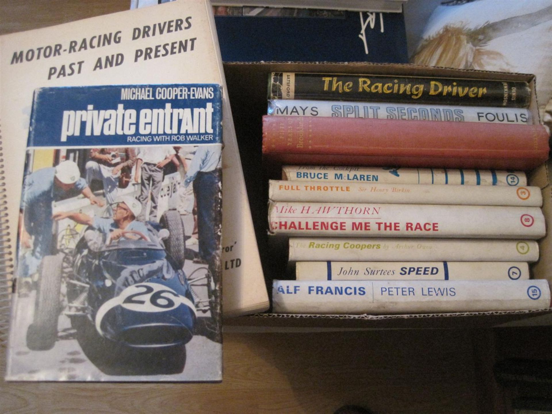 Motor Racing Drivers Past & Present, Full Throttle by Birkin, Challenge Me The Race by Hawthorne,