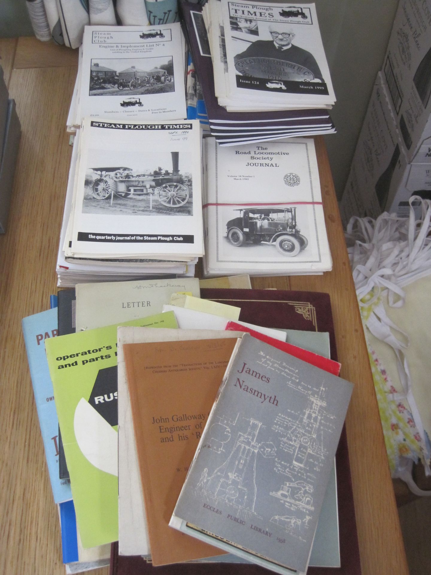 Various steam society journals and related slim volumes