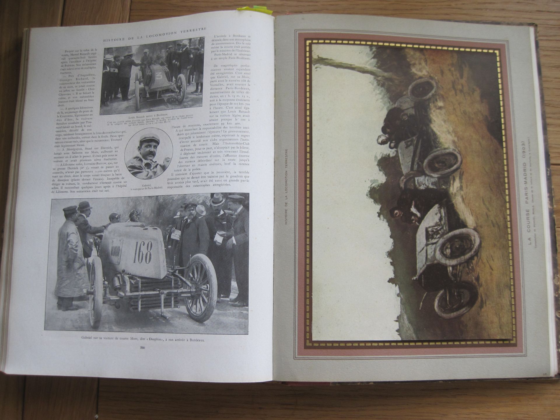 Histoire de la Locomotion Terrestre, a large folio volume in French, fully illustrated and depicting