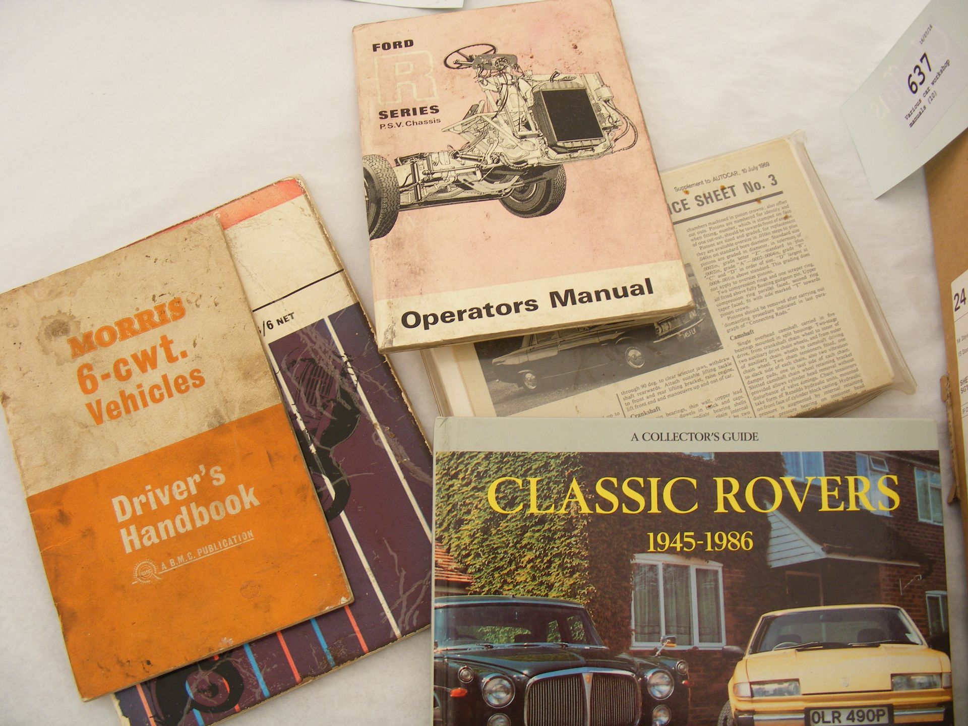 Various car workshop manuals (10)