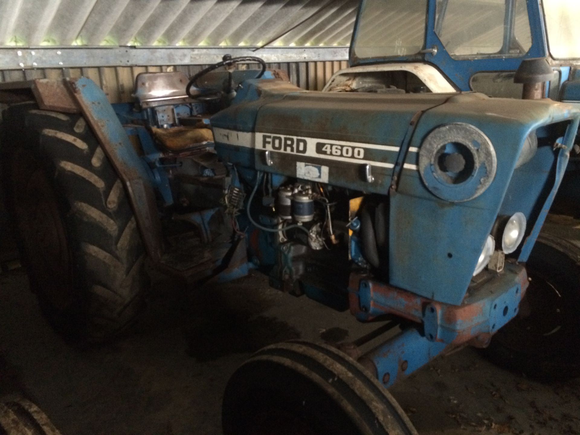 FORD 4600 diesel TRACTOR With cab removed and appearing in ex-farm condition.