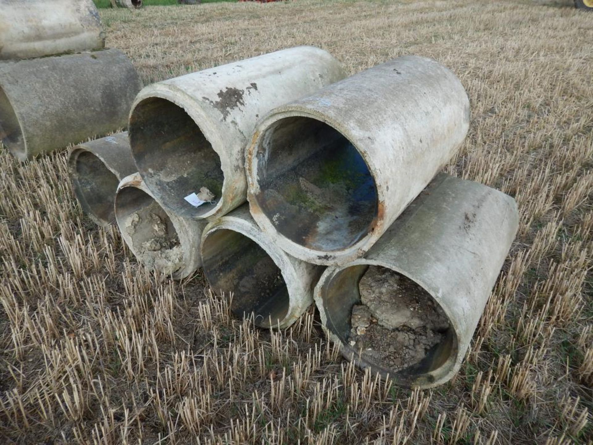 6no. concrete drainage pipe sections