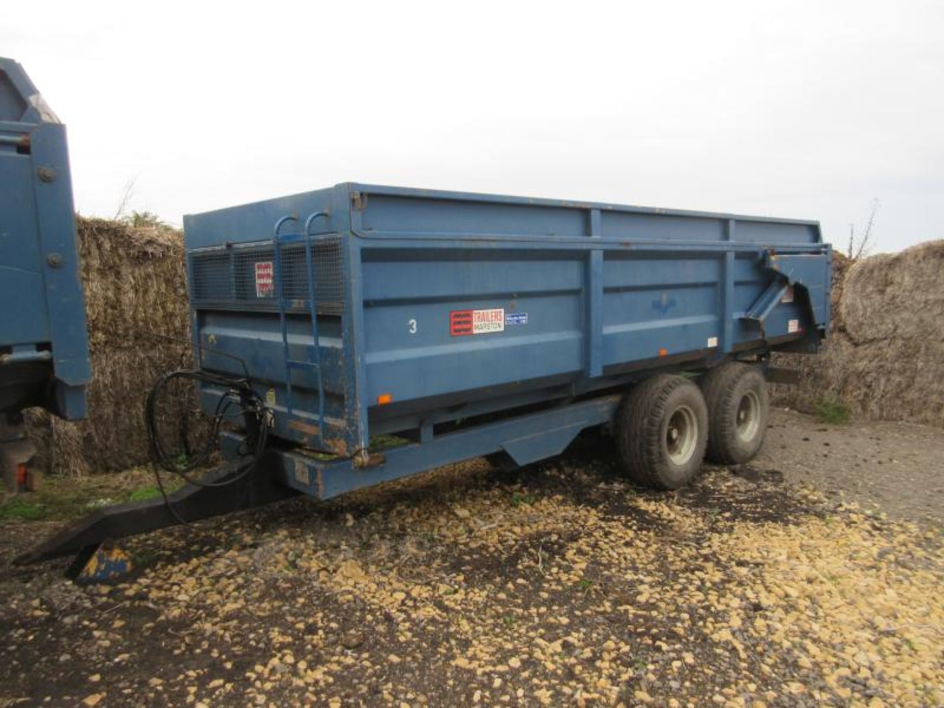 1992 AS Marston FEN 10tonne tandem axle steel monocoque tipping trailer with hydraulic tailgate on