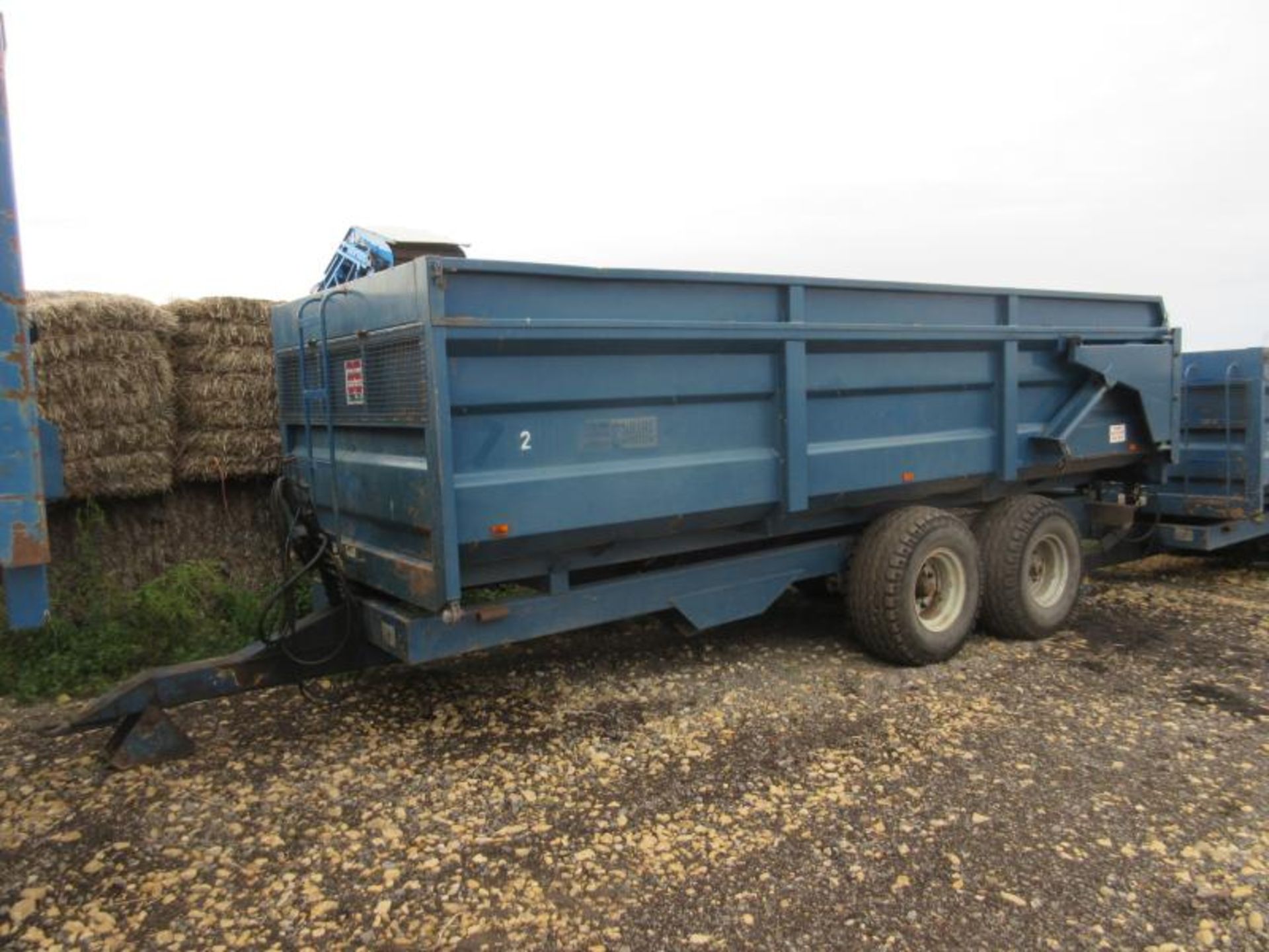 1991 AS Marston FEN 10tonne tandem axle steel monocoque tipping trailer with hydraulic tailgate on