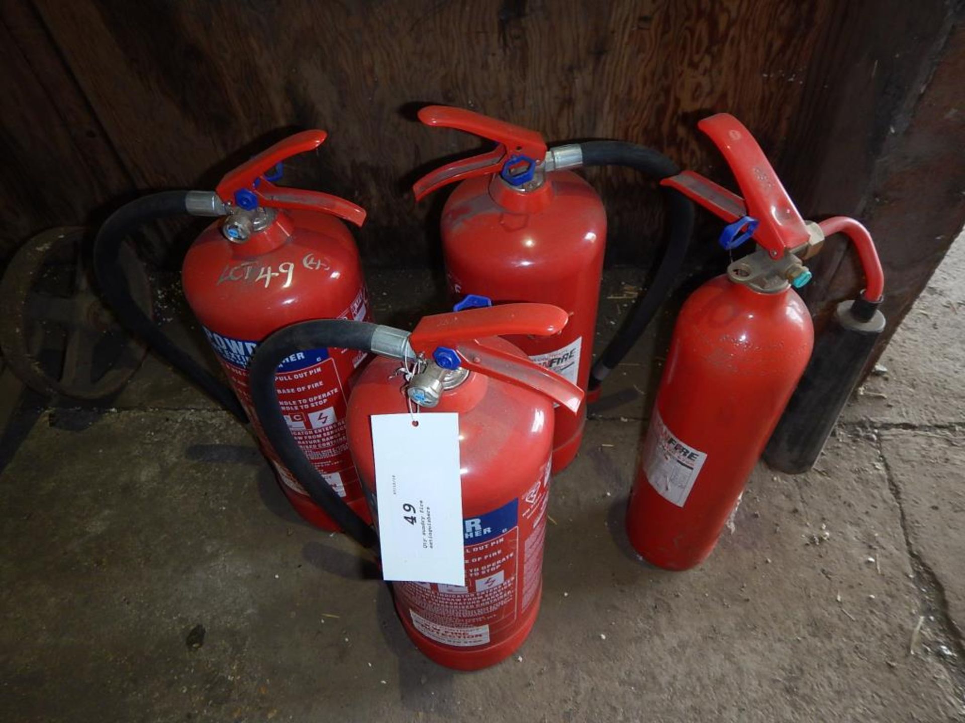 Qty sundry fire extinguishers