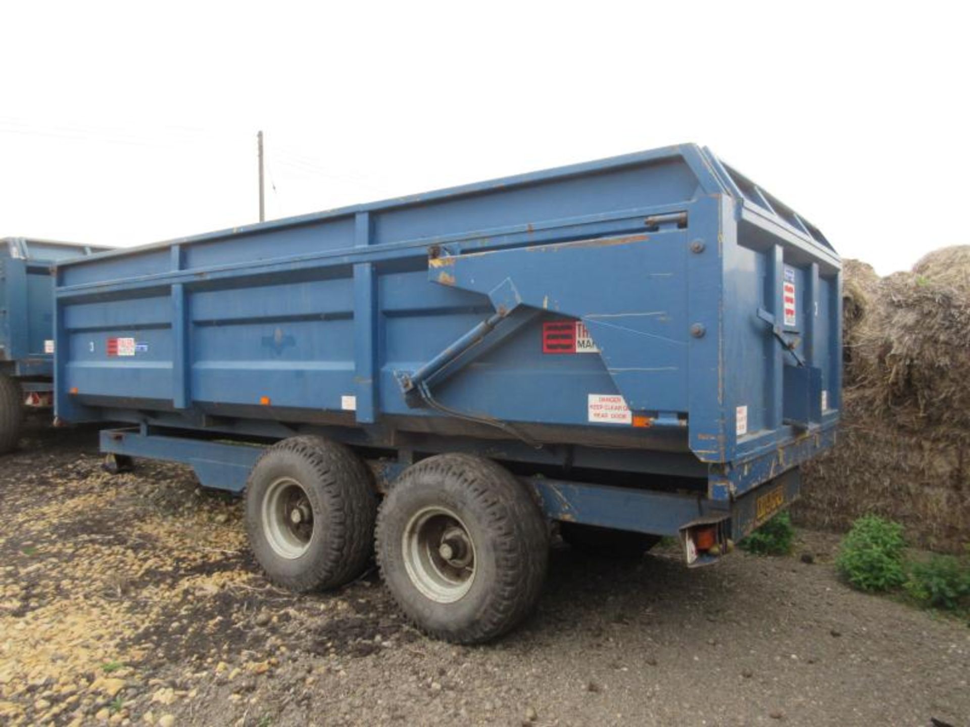 1992 AS Marston FEN 10tonne tandem axle steel monocoque tipping trailer with hydraulic tailgate on - Image 2 of 5