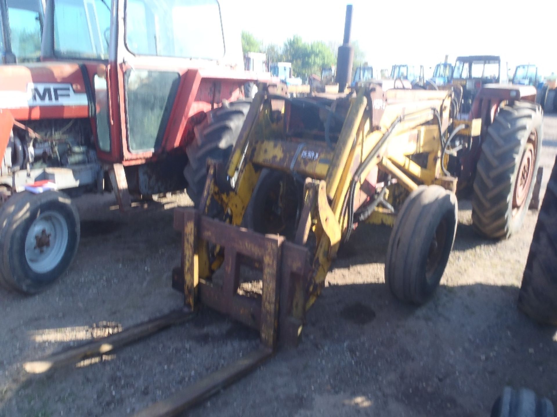 Massey FergusonTractor with Loader, Bucket & Tines Ser No 819648