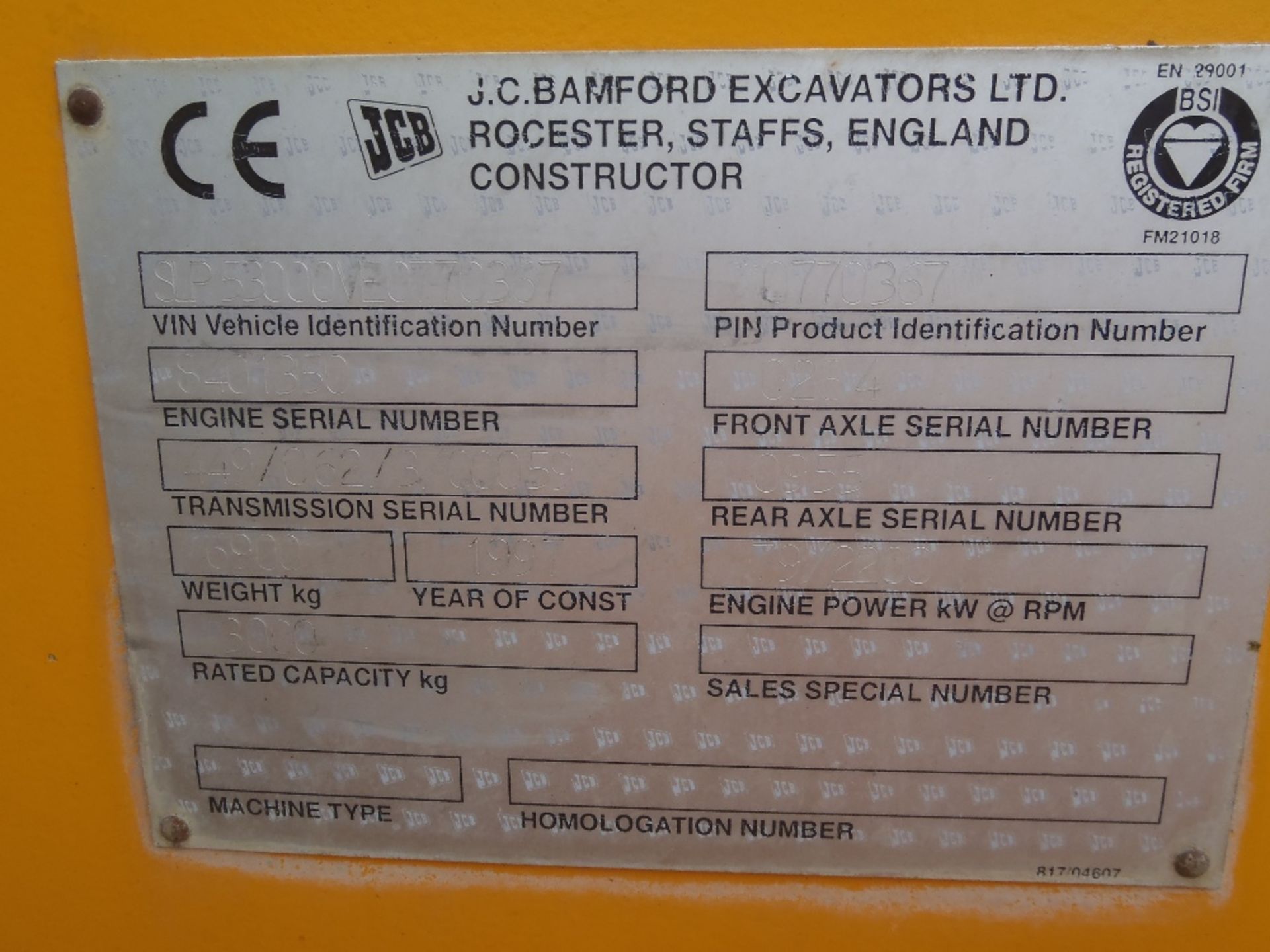 JCB 530-70 Teleporter, Agricultural Spec R Reg - Image 5 of 6