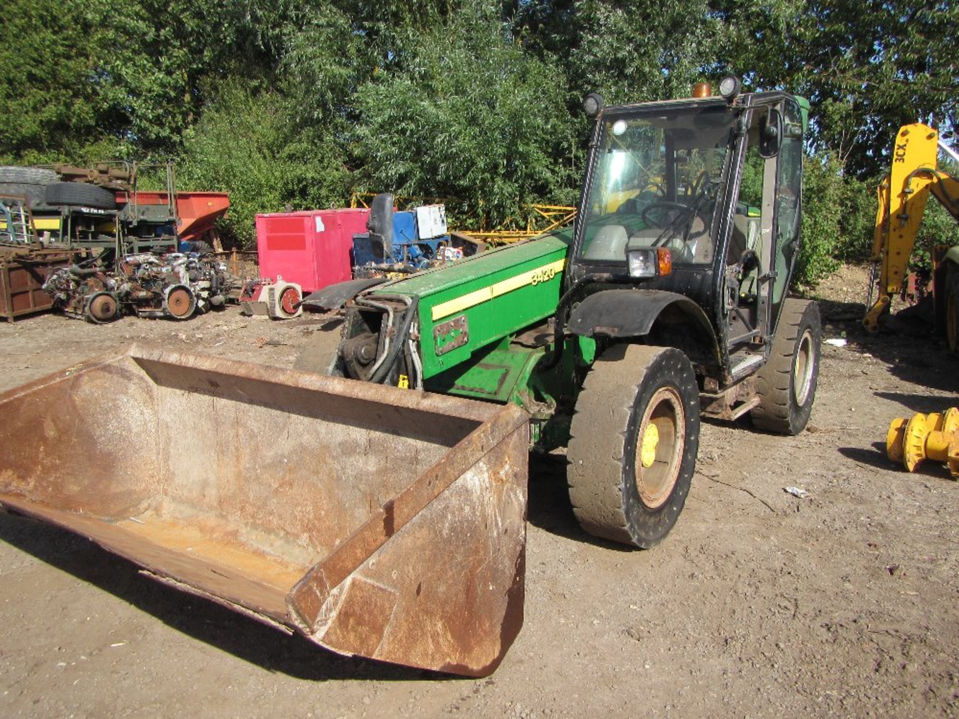 2004 John Deere 3420 Ag Spec 40k Telehandler with Air Con, Pick Up Hitch & Grain Bucket Reg No