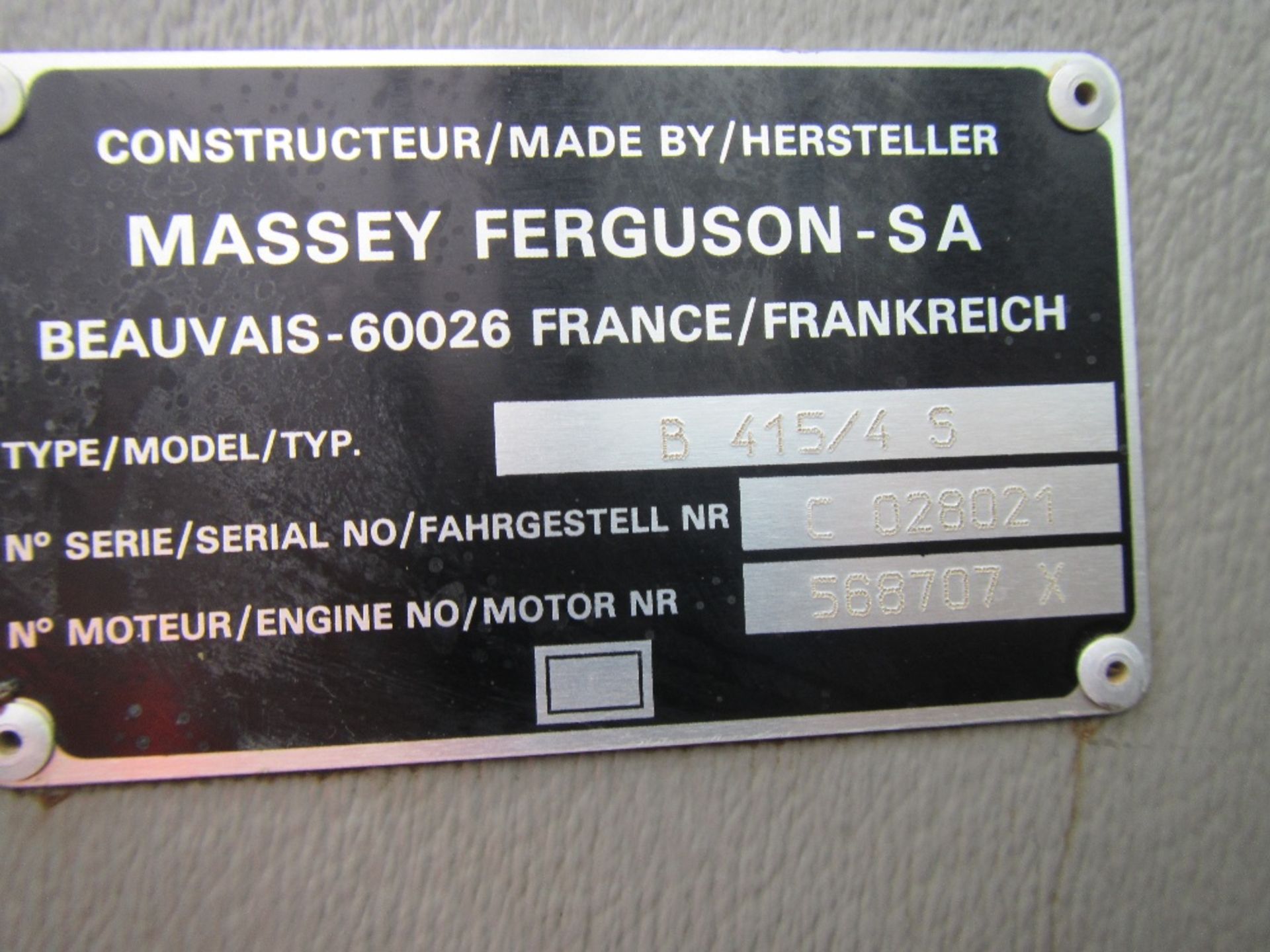 Massey Ferguson 3645 4wd Tractor with Front Weights. V5 will be supplied 5733 Hrs Reg No L738 YGV - Image 17 of 17