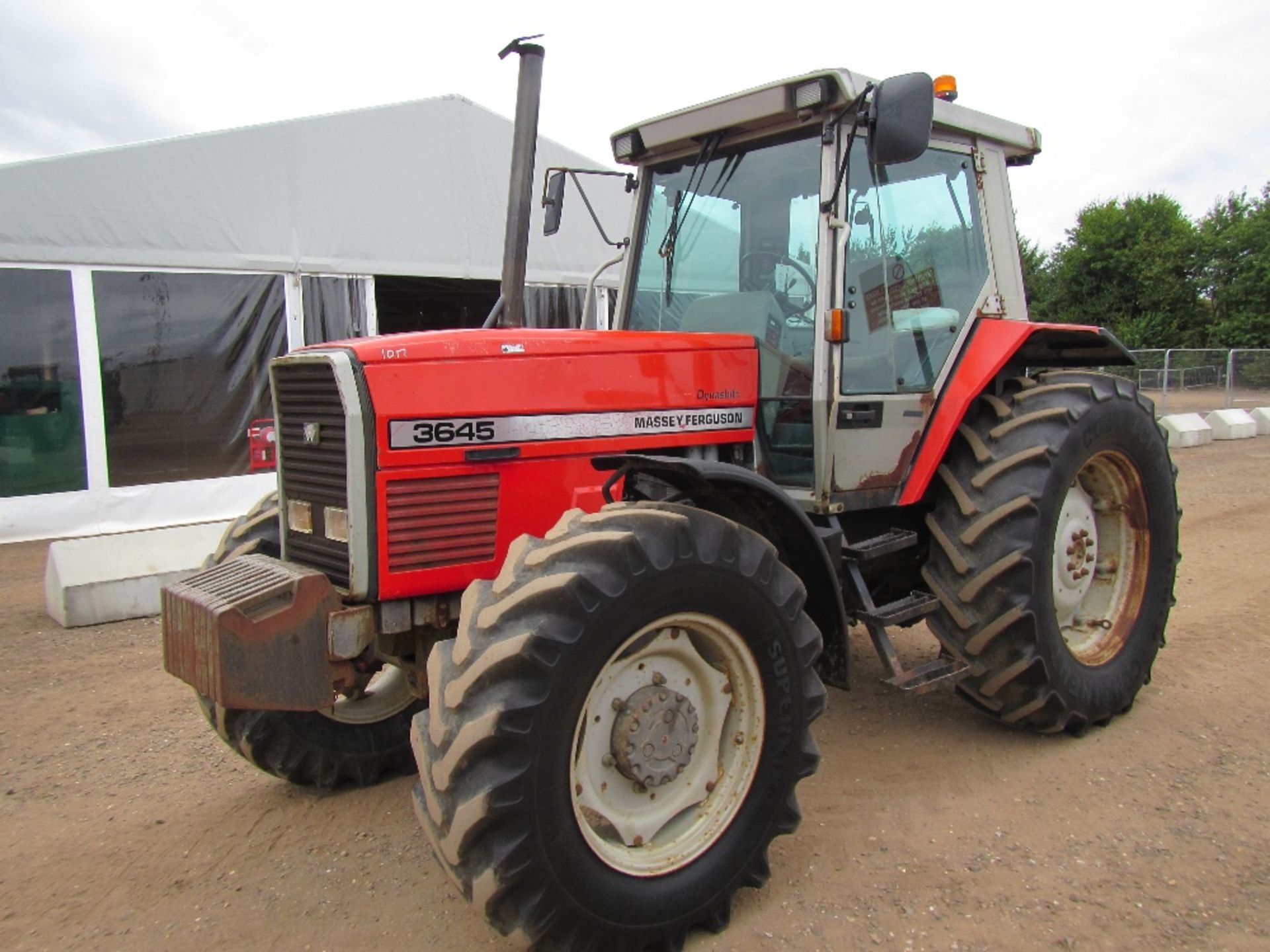 Massey Ferguson 3645 4wd Tractor with Front Weights. V5 will be supplied 5733 Hrs Reg No L738 YGV