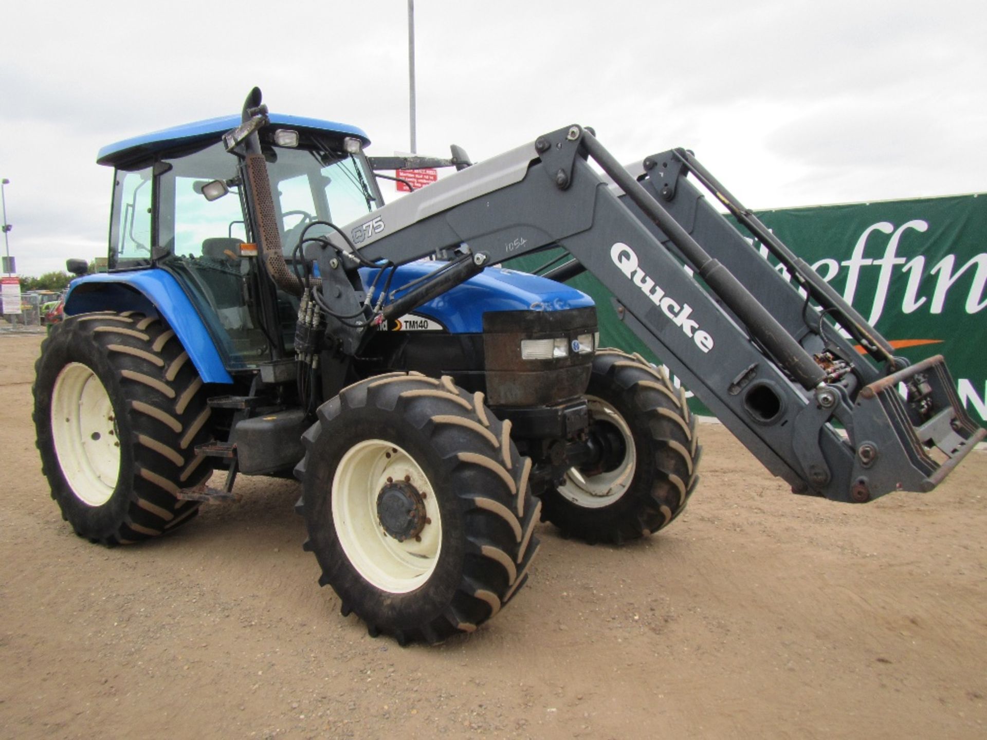 New Holland TM140 Tractor with Quicke Q75 Front Loader Reg No AG54 NHP Ser No ACM235908 - Image 3 of 12