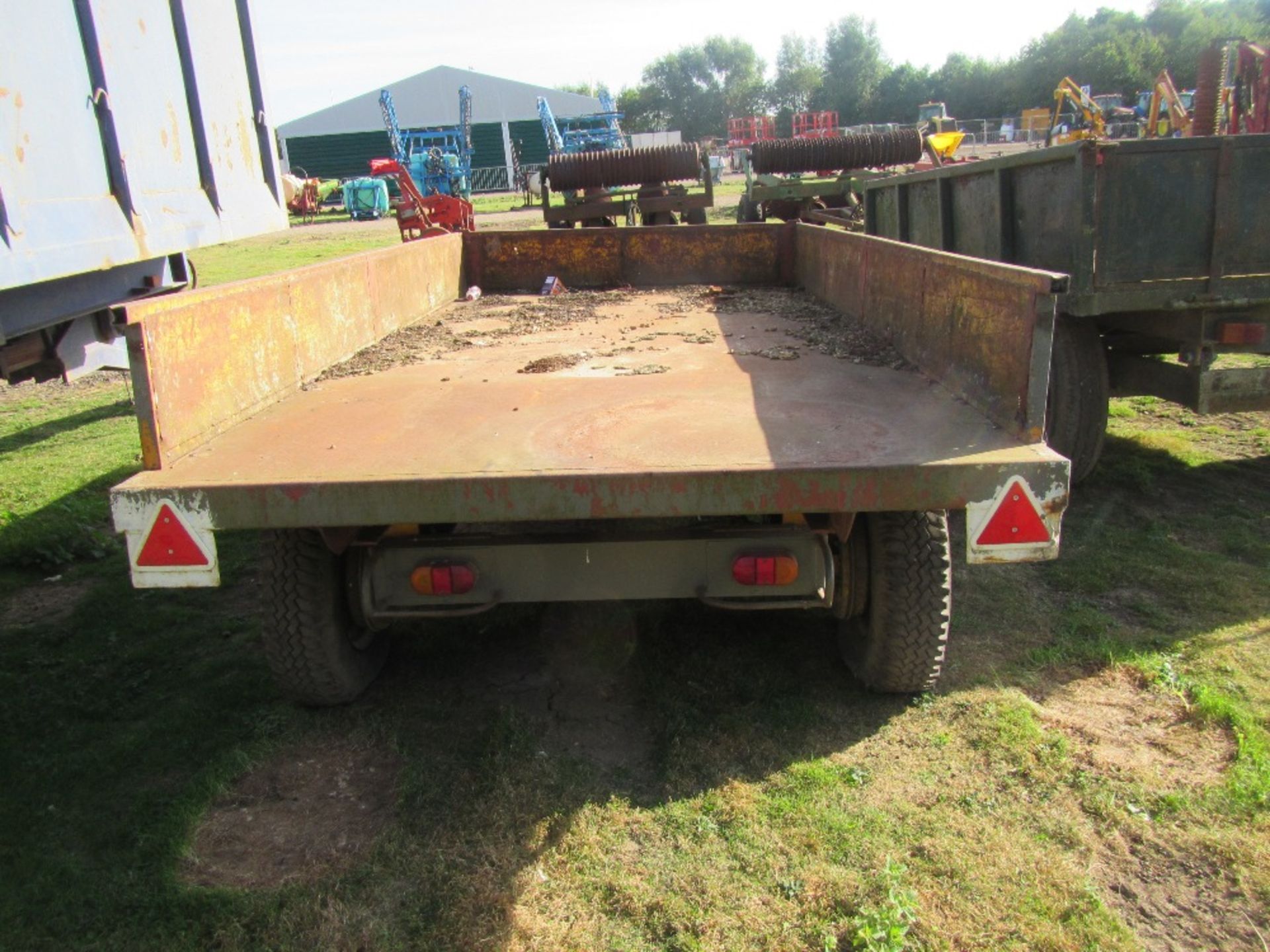 3 Ton Flat Trailer with Steel Sides. Yellow - Image 3 of 7