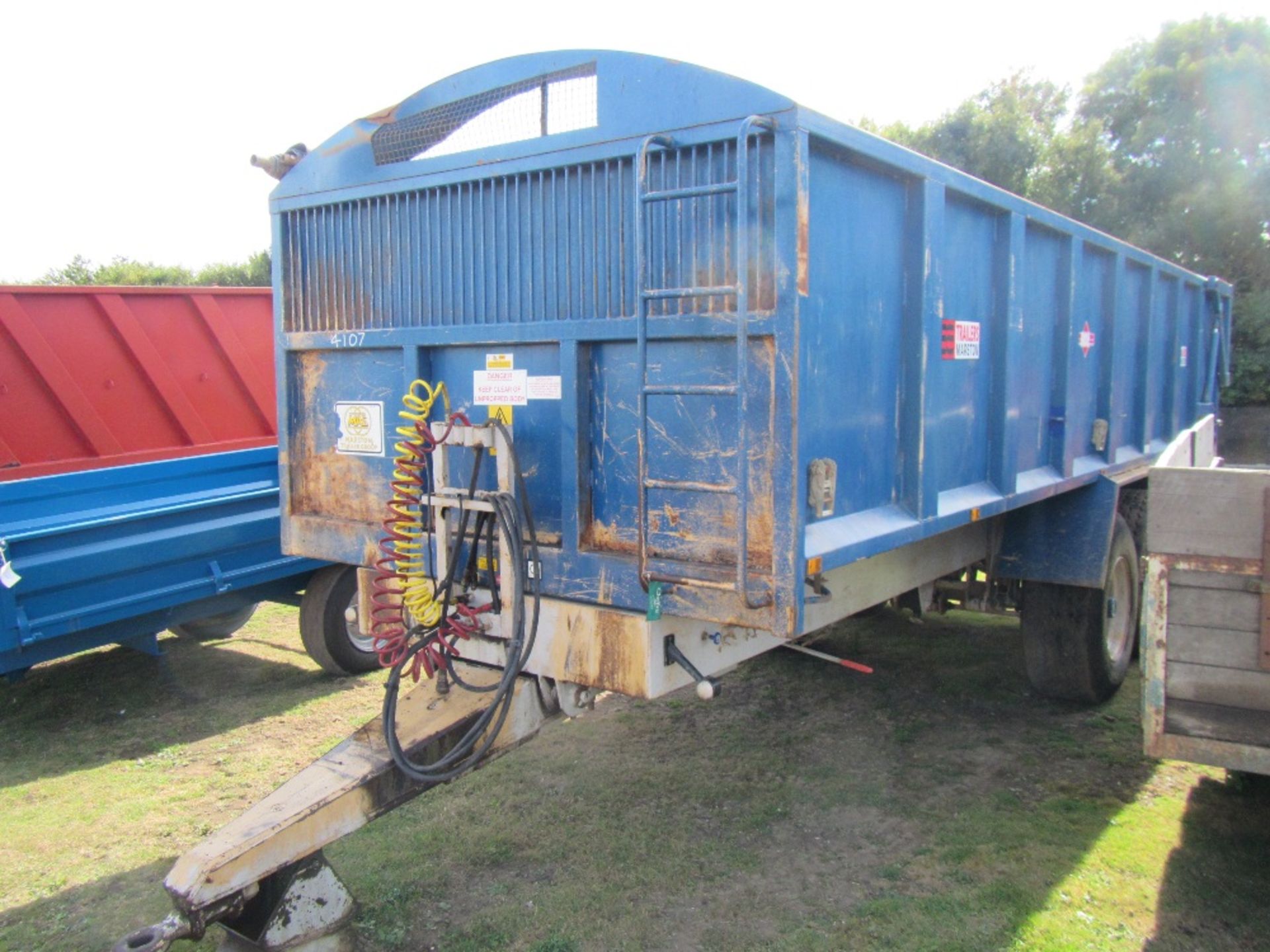 AS Marston 15 Ton Trailer with Air Brakes, Rollover Sheet & Sprung Drawbar - Image 2 of 3