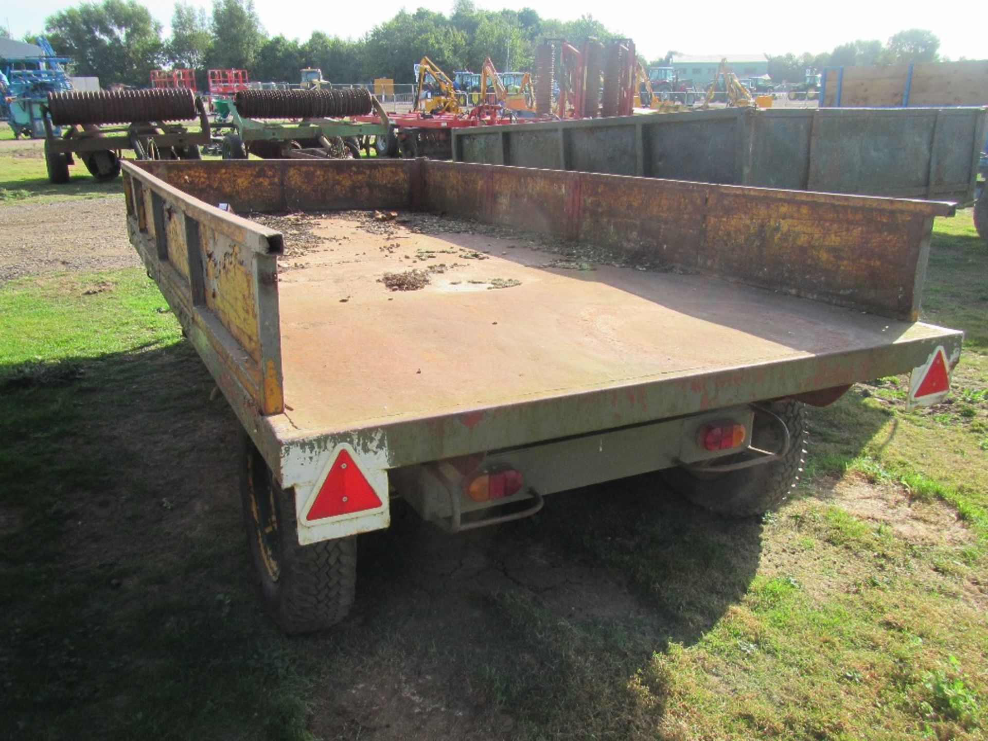 3 Ton Flat Trailer with Steel Sides. Yellow - Image 5 of 7