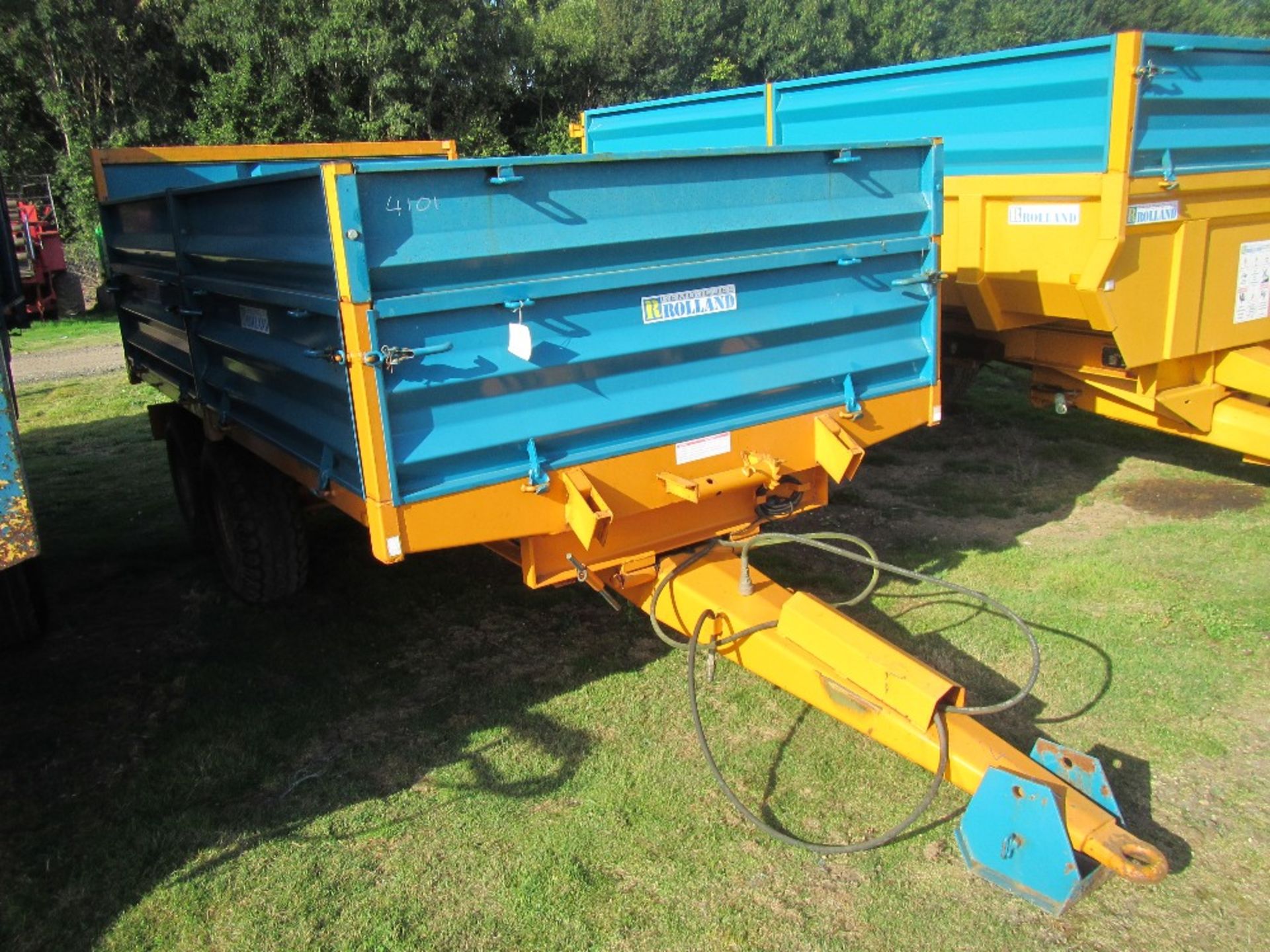 Rolland BH80 Tandem Axle Dropside Tipping Trailer. Ser. No. 8943