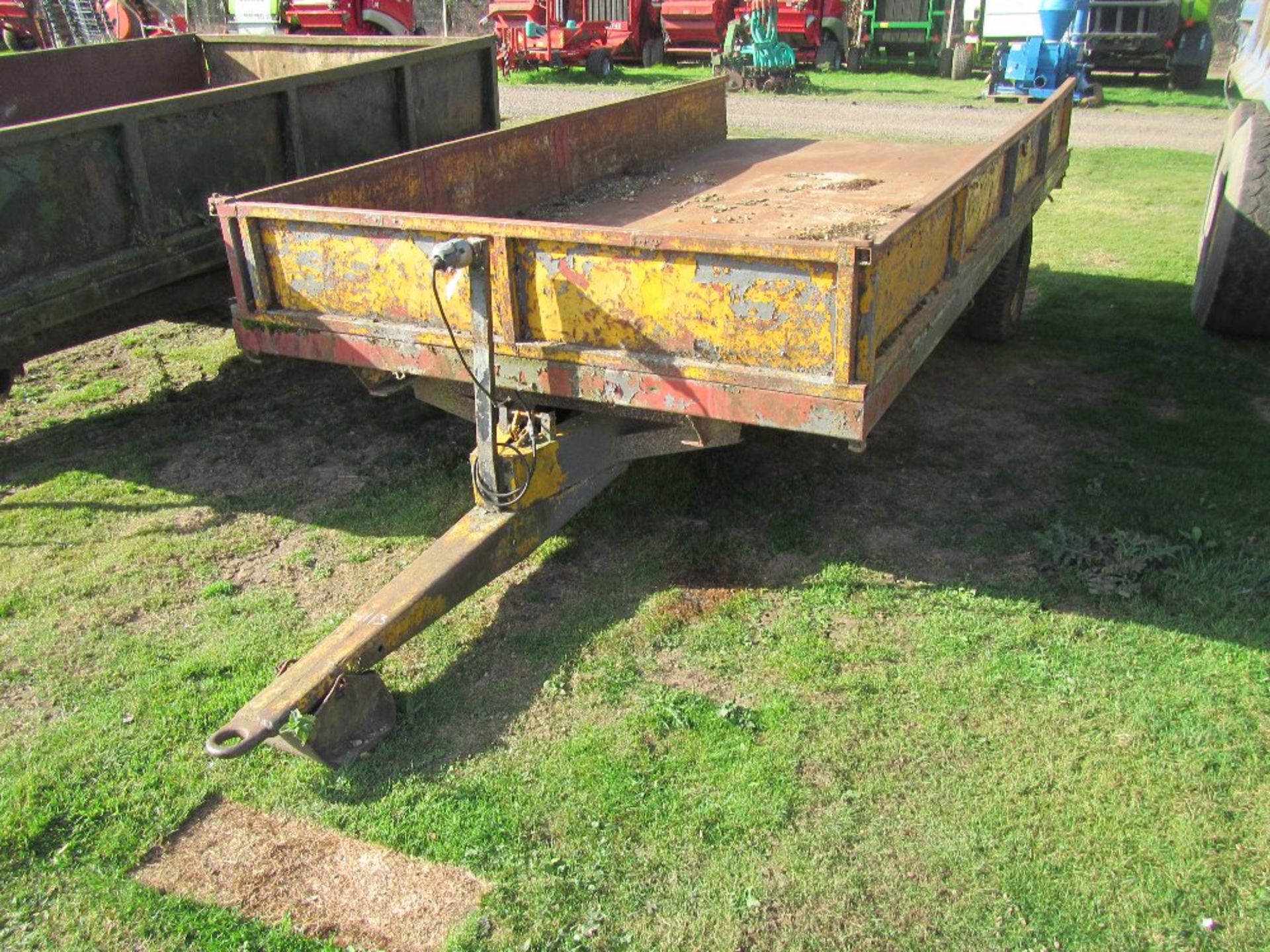 3 Ton Flat Trailer with Steel Sides. Yellow - Image 6 of 7