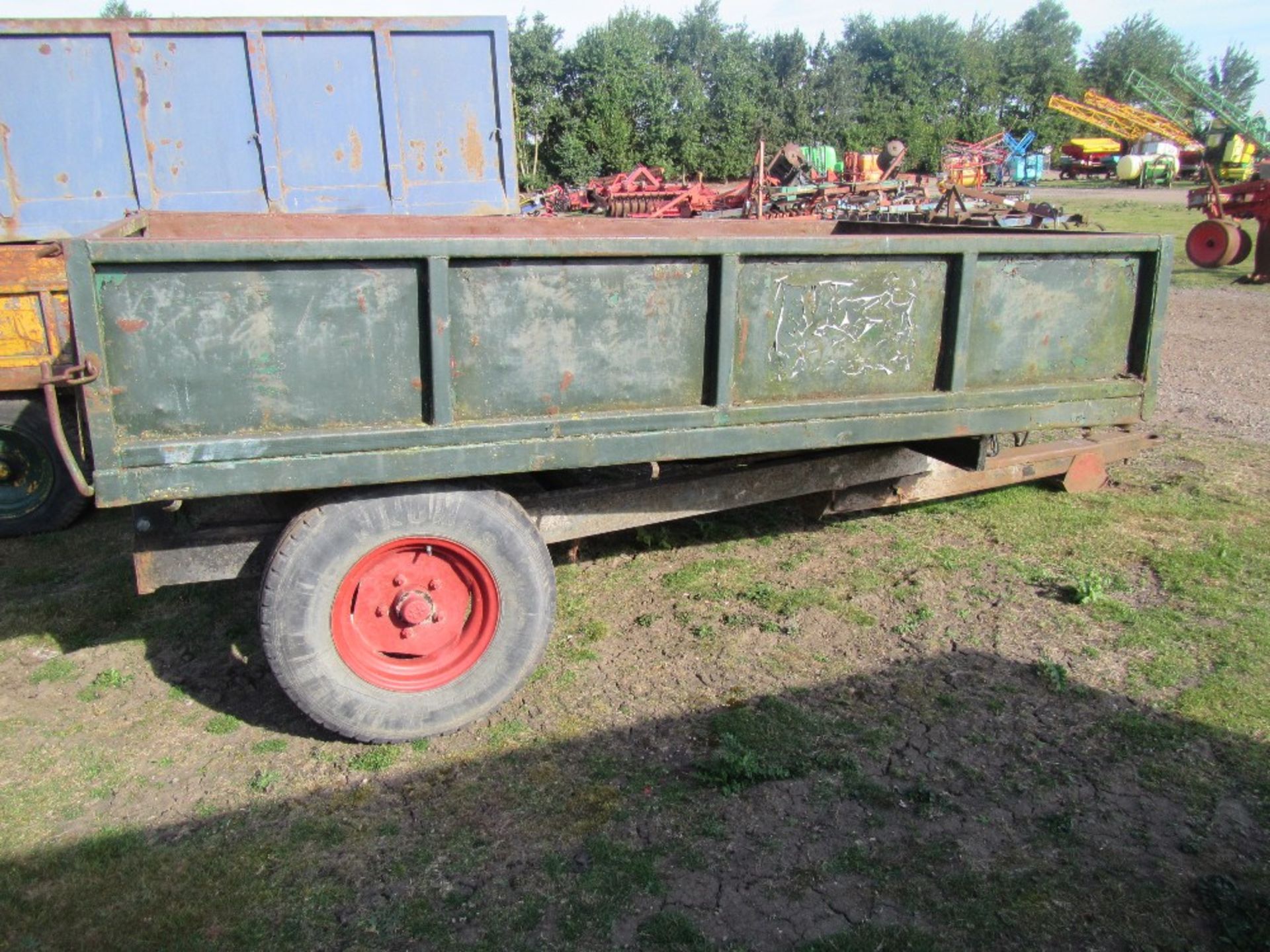 3 Ton Tipping Trailer with Steel Sides. Green - Image 2 of 8