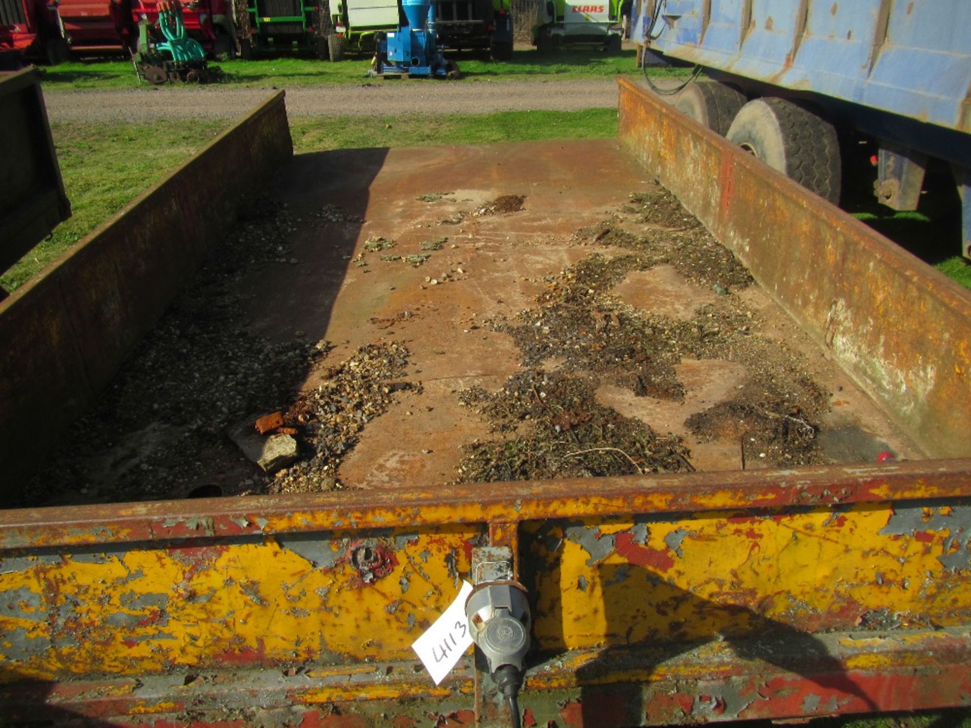 3 Ton Flat Trailer with Steel Sides. Yellow - Image 7 of 7