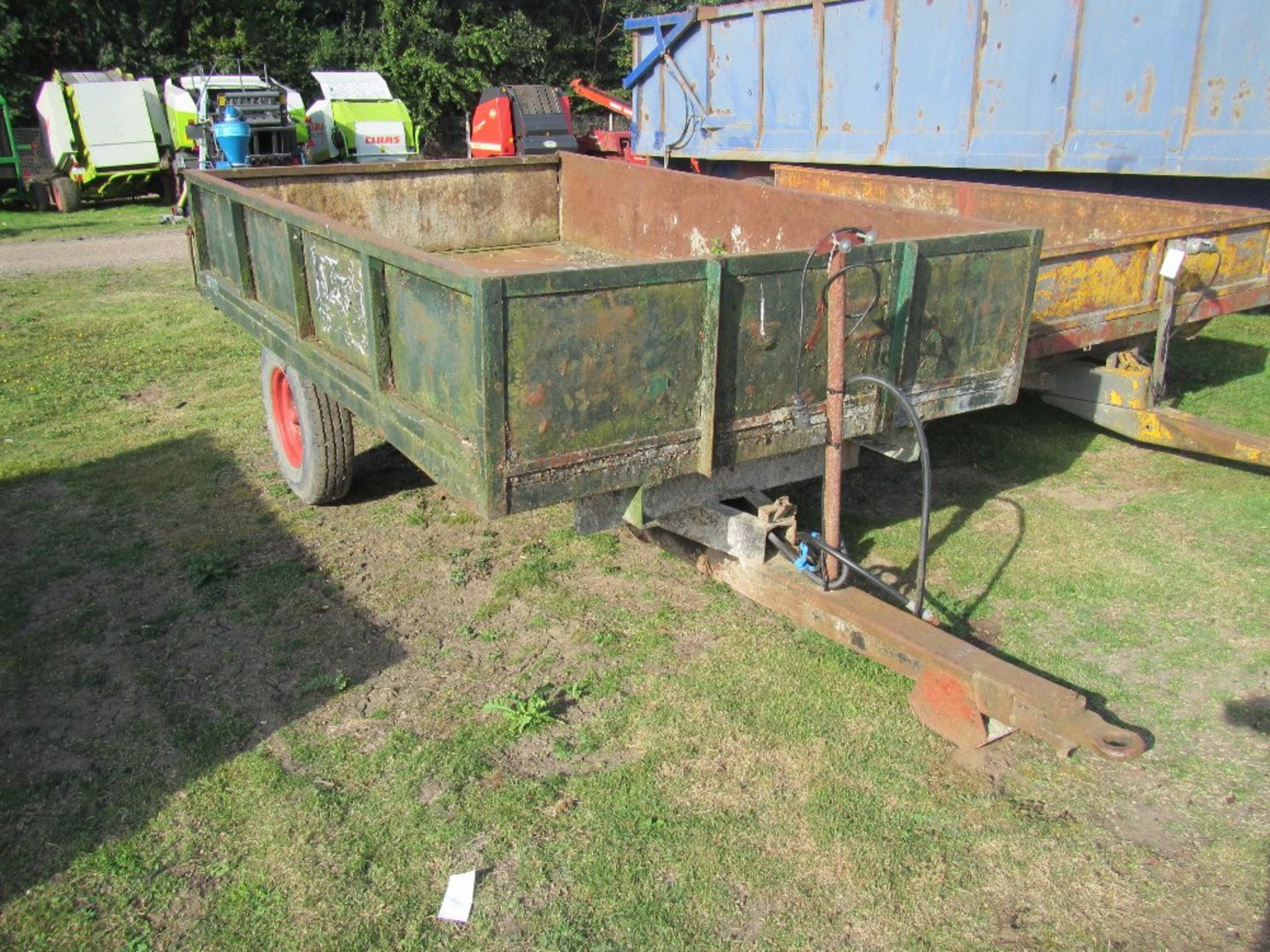 3 Ton Tipping Trailer with Steel Sides. Green