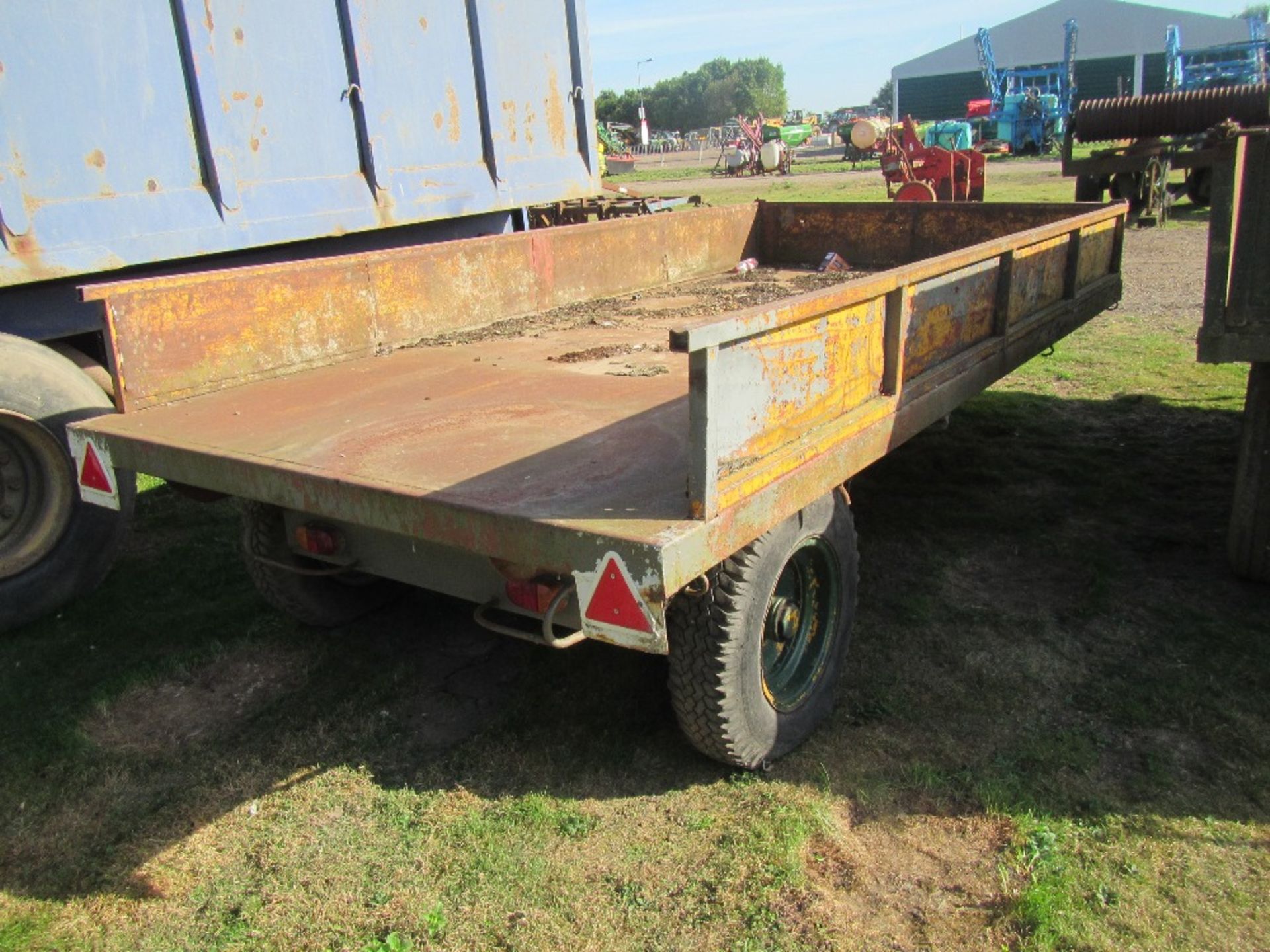 3 Ton Flat Trailer with Steel Sides. Yellow - Image 2 of 7