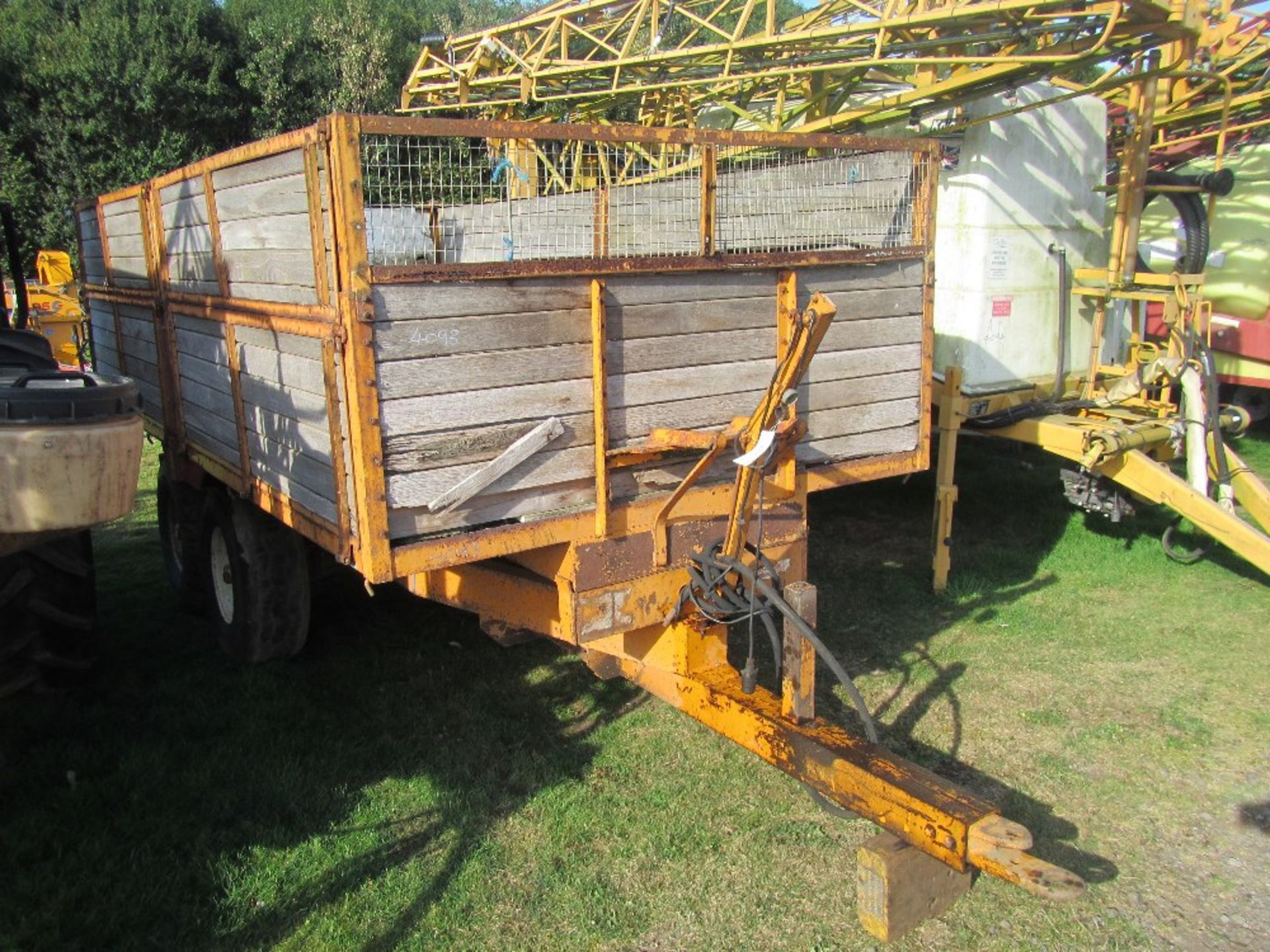 T & F 8 Ton Tandem Axle Wooden Dropside Tipping Potato Trailer