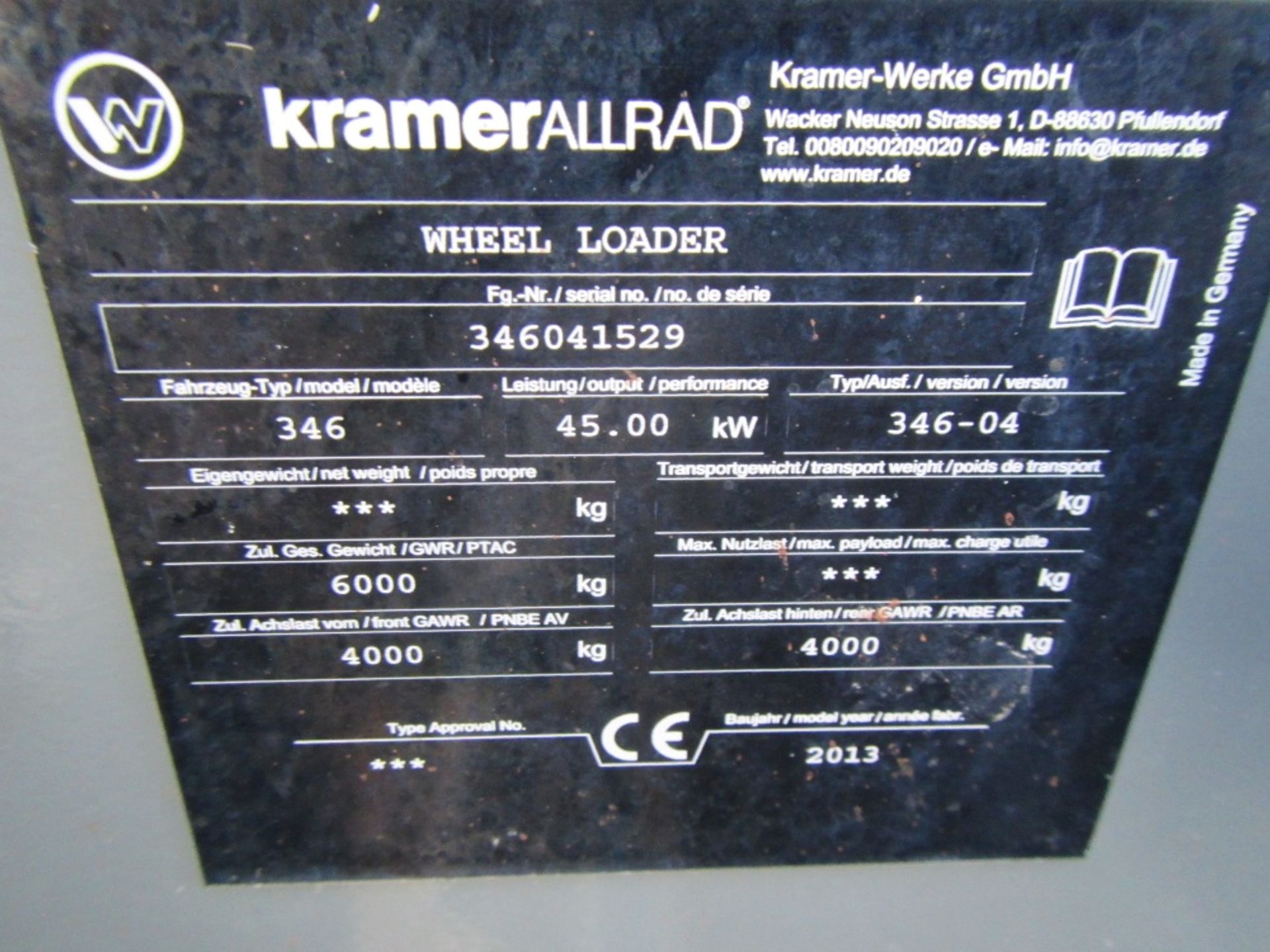 Kramer 850 Loader. Reg. NO. PE63 OCL - Image 14 of 14