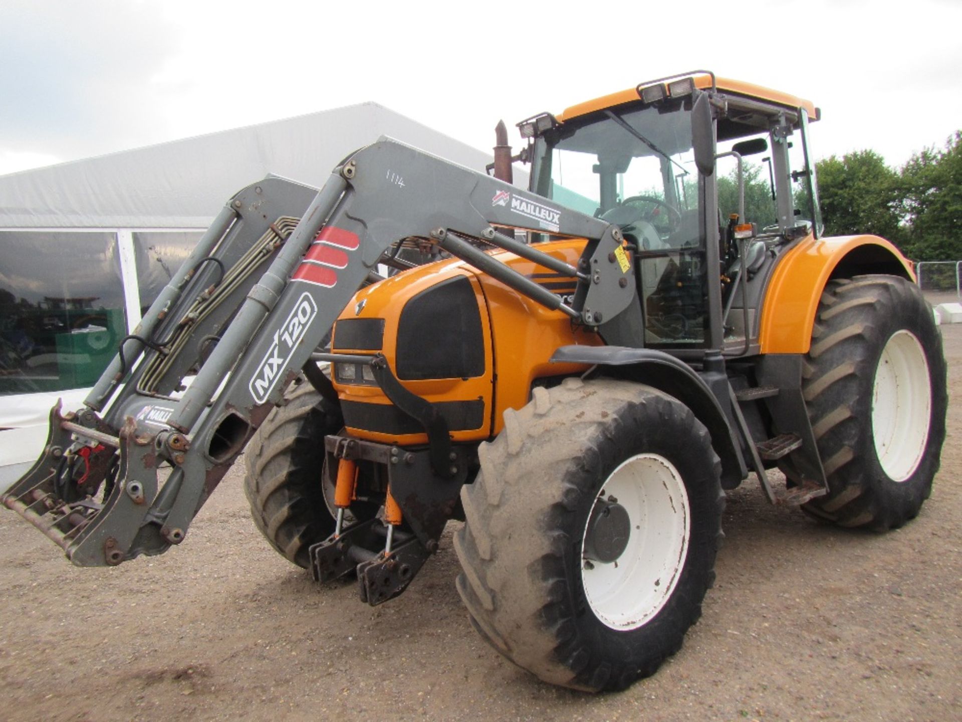 Renault Ares 815 RZ Tractor with Chilton MX120 Loader & Cab Suspension. Reg. No. SV51 ETL
